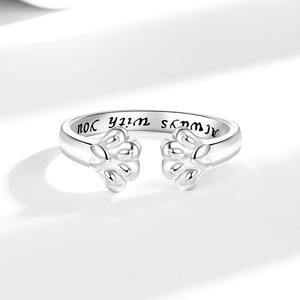 Fashionable Trendy Cat Paw <b>Open</b> <b>Ring</b>/Pinky <b>Ring</b> Brass Adjustable Jewelry for Men/Women Unisex Wedding Engagement Gift <b>Ring</b> - Product Image 3