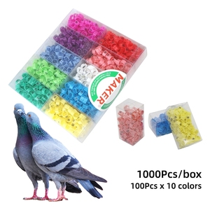 Bague de pied numérique en plastique pour <span class=keywords><strong>pigeon</strong></span> avec numéro, diamètre intérieur 9 mm, étiquette d'identification d'oiseau, bague de jambe pour <span class=keywords><strong>pigeon</strong></span> et oiseau de compagnie, 1000 pièces - Product Image 3