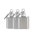 Mini 304 thép không gỉ Rượu Flask 1oz/28ml Túi Keychain xách tay Hip Flask với tùy chỉnh biểu tượng tia laser <span class=keywords><strong>Whisky</strong></span> 8oz công suất" - Product Image 3