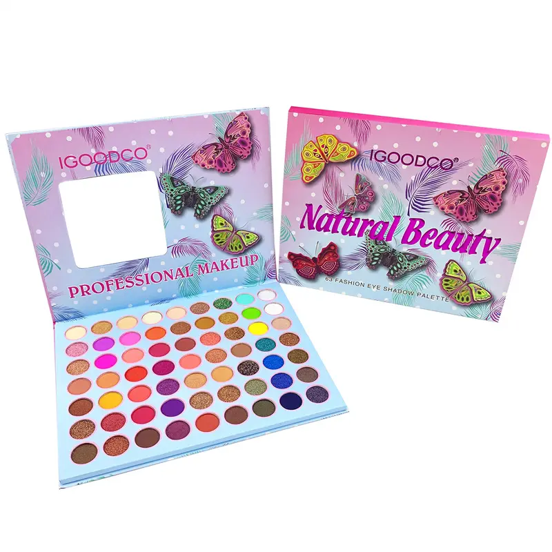 Natural beauty makeup 63 fashion eye shadow palette with factory low price