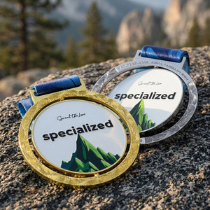 Medalla Deportiva Personalizada con Diseño de Paisaje en Aerosol de Color Rotatorio, Medalla de Metal de Aleación de Zinc para Carreras de 5k/10k, Maratón - Product Image 3