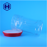 Pot en PET transparent de qualité alimentaire avec couvercle à vis personnalisé pour aliments pour animaux, bonbons, collations, fruits secs - Emballage anti-fuite sans BPA