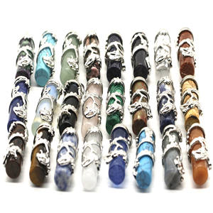 Vente en gros de pendentifs en cristal de guérison avec pierres précieuses pendentifs turquoise pour la fabrication de bijoux - Product Image 6