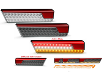 Feux arrière de haute qualité série 355, feux arrière dynamiques à LED pour voiture, camion, remorque, feux arrière stroboscopiques, lumière ambre, feu stop, marche arrière