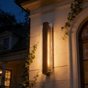 Transparent Crystal Glass Wall Lamp with <b>LED</b> <b>Light</b> Source for Hotel Lobby Hallway Balcony Corridor Garden Decoration - Product Image 4