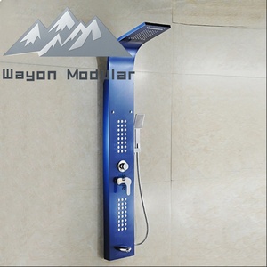 Accesorios de ducha de baño completos montados en la pared Wayon Panel de columna con patrón de rociador de lluvia con grifos Fabricante directo - Product Image 4