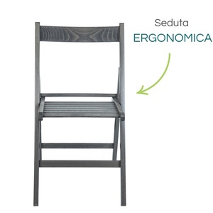 Sedie Pieghevoli in Legno di Faggio 42x40x78 Cm, Sedia Pieghevole per Interni ed Esterni Senza Braccioli - Product Image 3