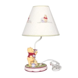 Cartoon Bear LED Table Lamp for Kids Resin Animal Design Bedside Lamp White Shade Modern Electric Power for Bedroom Reading - Product Image 1