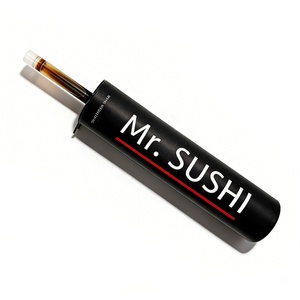 Custom 50mm 60mm Sushi Paper <b>Tube</b> DDP EPR Compliant Eco-Friendly Food Grade Black White <b>Cardboard</b> Push Pop Packaging Box Europe - Product Image 2