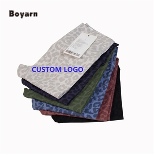 Boyarn femmes imprimé léopard taille haute hanche ascenseur haute élastique Double face tissu brossé écologique séchage rapide Yoga Leggings - Product Image 1