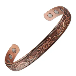 in acciaio inox può logo personalizzato bio magnetici per la salute braccialetto braccialetto di rame