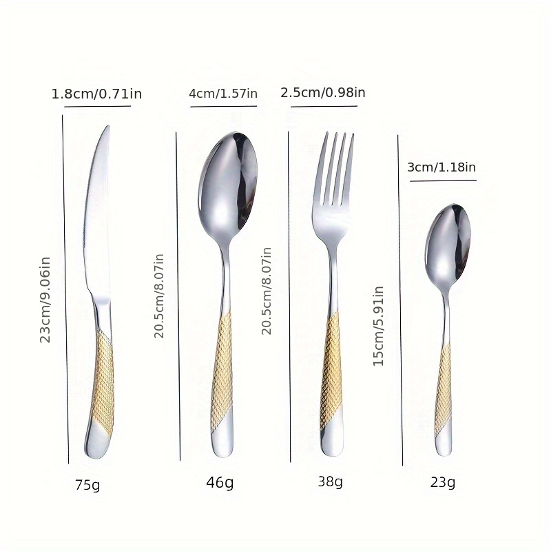 ชุด 4 ชิ้น สีทอง