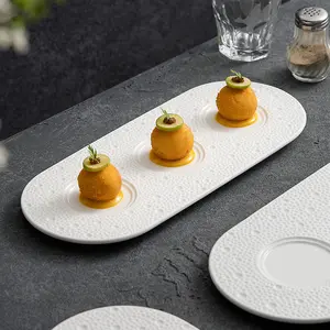 Ceramic Snacks Platter Molecular Gastronomy Cake Steak Pastry Dessert Serving Tray Show Plates Restaurant Tableware
