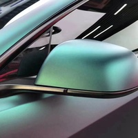 WRAPMASTER Film de covering automobile en vinyle PET Ultimate Flat Magic Fire Green pour véhicules