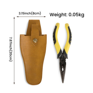 Dujiang Genuine Leather <b>Scissor</b> Cover For Gardening Tools K215 Brown And Yellowish Brown Storage Bag - Product Image 5