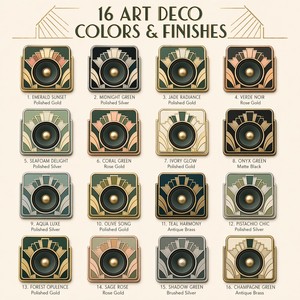 Aimant de réfrigérateur en émail Art Déco, style Gatsby, or et vert émeraude, avec motifs cassette, boombox, vinyle, patins à roulettes, télévision rétro, en métal de luxe - Product Image 5