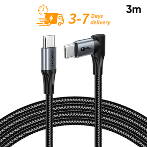 Small MOQ SUNGUY <b>USB</b>-Ladekabel 3m 60W <b>USB</b> C Fast <b>Charging</b> <b>Cable</b> <b>USB</b> Power Data <b>Cable</b> for Mobile Phone and Car - Product Image 1