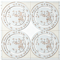 Circuit imprimé LED circulaire simple face FR4, carte de circuit imprimé LED circulaire à masque blanc, PCB annulaire creux pour éclairage LED annulaire