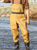 Pantalons de pêche unisexes en néoprène et nylon, une pièce, épaissis, imperméables, antistatiques, durables, avec bretelles