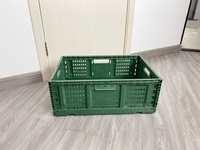 Panier de rangement pliable en maille pour fruits et légumes, superbe caisse en plastique PP empilable et emboîtable