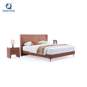 Muebles de dormitorio de lujo modernos, marco de madera, tela, <span class=keywords><strong>cama</strong></span> doble, <span class=keywords><strong>esponja</strong></span>, <span class=keywords><strong>cama</strong></span> suave <span class=keywords><strong>para</strong></span> el hogar - Product Image 2