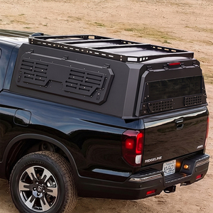 Cubierta de caja de camioneta tipo <span class=keywords><strong>camper</strong></span> de aluminio rígido impermeable de tipo dividido de alta gama con elevación, personalizable y con caja trasera con cerradura para la serie F - Product Image 1