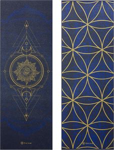 Tappetino Yoga Gaiam Premium 6mm con Stampa Geometrica Reversibile Extra Spesso Antiscivolo per Esercizi e Fitness con <span class=keywords><strong>Borsa</strong></span> (68" X 24" X 6mm di Spessore) - Product Image 2