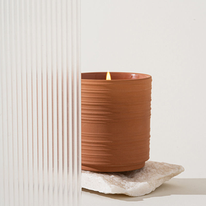 Pots à bougies de Noël ronds en terre cuite rustiques, durables, faits à la main, parfaits pour les centres de table intérieurs et extérieurs - Product Image 3