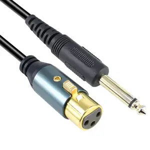 XLR Cable Mic Cord Jack 6.35mm 6.5mm Male to XLR Male 6.3mm to XLR  Microphone Audio Cable for Speaker Guitar Amplifier (Color : Blue, Length :  2m)