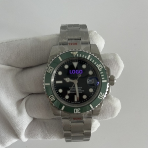 Herren Luxus Sportuhr mit Individuellem LOGO Edelstahl Mechanische Taucheruhr 40mm Automatik Saphirglas Grünes Zifferblatt Chronograph - Product Image 3
