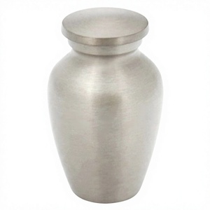 Classic Pewter Small <b>Mini</b> Brass Keepsake <b>Urns</b> <b>for</b> <b>Ashes</b> Free Velvet Box - Product Image 1