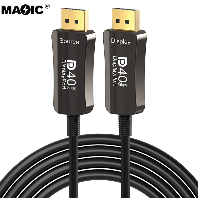OEM 1m to 100m AOC Display Port 2.1 DP Fiber Optic Cable 8K/60Hz 4K 240Hz DP2.1 Fiber Optic Cable Audio and Video HD Cable