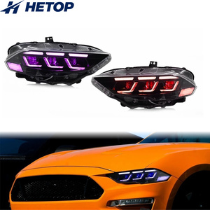 ไฟหน้า HETOP ปี 2018-2022 อัพเกรด RGB ไฟ LED สำหรับรถยนต์ พร้อมไฟ DRL แบบเสียบใช้งานได้ทันที อุปกรณ์เสริมไฟหน้าสำหรับ HETOP Mustang - Product Image 1