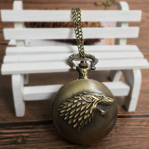 Montre de poche rétro en bronze, grande taille, style classique, cadeau pour étudiant, montre aux motifs des Horloges de la Mort - Product Image 4