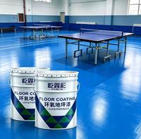 Peinture époxy auto-nivelante à marque privée, revêtement liquide pour sols de stades de tennis de table, application au rouleau