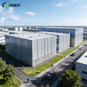 Bâtiment d'entrepôt industriel professionnel anti-corrosion à grande portée en structure métallique pour parcs et ateliers - Product Image 1