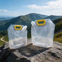 Pochette transparente de 1,5 L avec bec verseur refermable pour l'emballage de jus, de boissons et de liquides