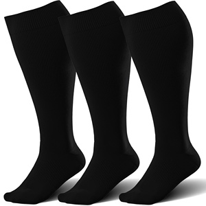 Calcetines de Compresión de Fibra de Bambú de Talla Grande, Transpirables, Ultra Suaves para Enfermeras, Uso Diario, Absorben la Humedad, Calcetines Deportivos - Product Image 1