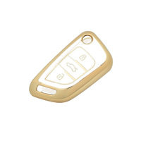 Accessoires de voiture bord doré souple tpu télécommande de voiture modifiée porte-clés couverture fob entièrement étui de protection pour xhorse
