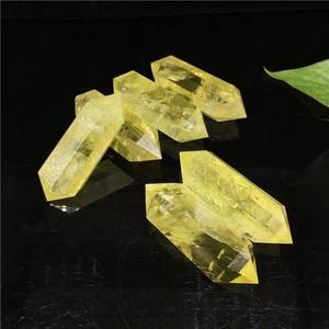 คริสตัลจี้หินธรรมชาติสำหรับทำสมาธิ ขนาด 4-5 ซม. คริสตัลซิทรินปลายแหลมสองด้าน ขายส่ง - Product Image 1