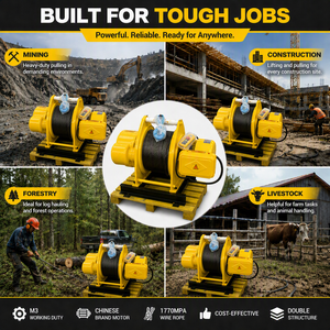 ALLMAN - Precio de Fábrica - Guinchos Eléctricos de Servicio Pesado Serie AMK IP44 de 2 Toneladas para Construcción y Minería - Product Image 5