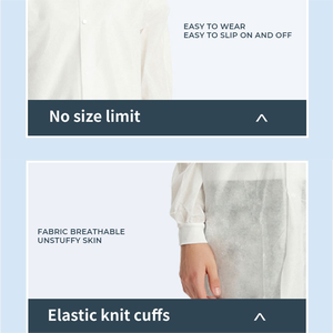 Échantillon gratuit blouse de laboratoire chimique résistante combinaison de sécurité à manches longues robe de laboratoire antistatique et antipoussière - Product Image 2