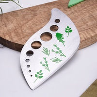 Draagbare Multifunctionele Kruid Dunschiller Keuken Cutter Rvs Manual Hand Held Plantaardige Chopper