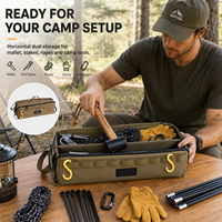 Sac de rangement pour outils de camping de grande capacité en Oxford 900D, double compartiment, résistant à l'eau, pochette de rangement MOLLE, équipement de plein air portable
