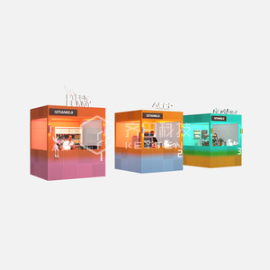 <b>Container</b> Shop Steel Structure Modern Kiosk Booth For Temporary <b>Small</b> Mobile Shop - Product Image 1