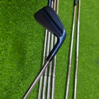 Ensemble de fers de golf unisexe BLUE 790 pour droitiers, 4 pièces, en acier inoxydable, flex rigide, poignée en caoutchouc, durable, personnalisable, moulé sous pression