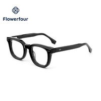 Lunettes Vintage en Acétate Flowerfour FFM3010 pour Adultes, Monture Épaisse Pleine, Lunettes Optiques, Montures de Lunettes de Mode