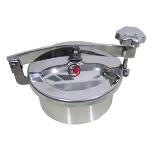 Food grade sanitary 304ss 316ss stainless steel tank round outward manway accessories seal cover welding manhole