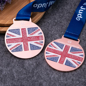 定制运动马拉松奖牌镀金古董金属偏置式活动列表徽标城市联盟学校跑步卡 - Product Image 2