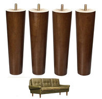 Pieds de meubles cylindriques et ovales en bois massif de remplacement pour tables et chaises MiWood Brand Set